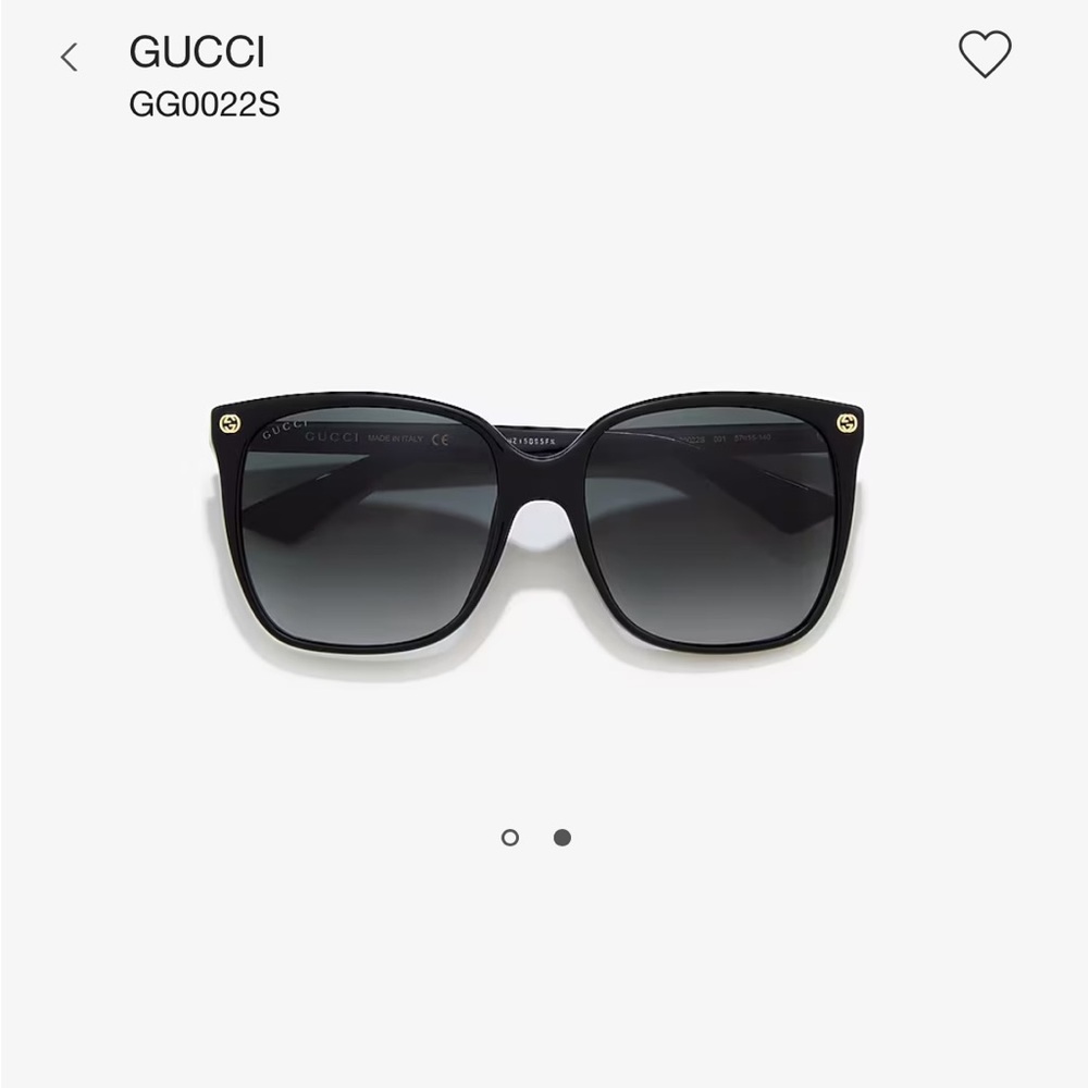 Black Gucci sunglasses
